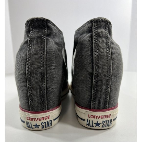 Converse Chuck Taylor All Star Lux Hidden Wedge Sneaker Womens 9 Distressed Gray - Picture 8 of 12